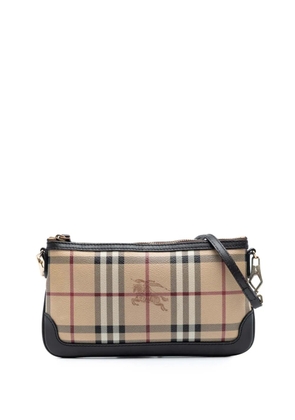 Burberry Pre-Owned 2000-2017 Haymarket Check Coated Canvas Peyton crossbody bag - Brown