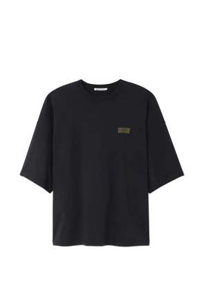 American Vintage Gixy drop-shoulders logo-detail cotton T-shirt - Black