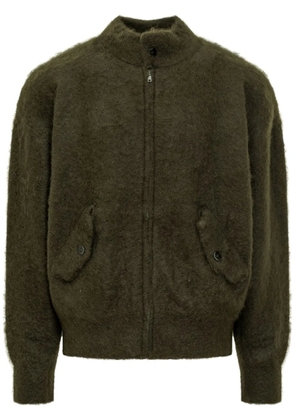 Laneus brushed-effect cardigan - Green