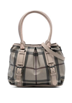 Burberry Pre-Owned 2000-2017 Small Smoke Check Coated Canvas Northfield satchel - Brown