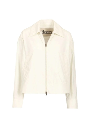 Herno collared zip jacket - White