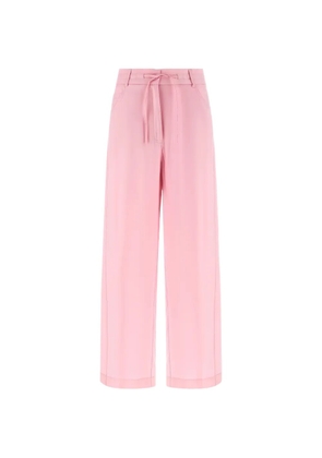 Nude drawstring straight trousers - Pink