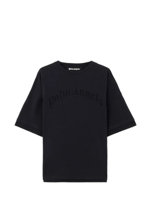 Palm Angels embroidered curved-logo double T-shirt - Black