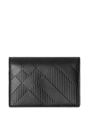 Burberry Embossed Check card case - Black