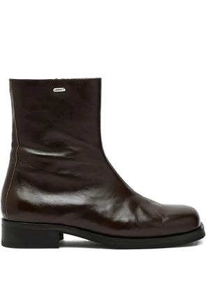 OUR LEGACY Camion zip-detail leather boots - Brown
