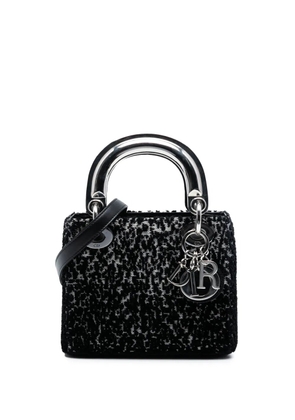 Christian Dior Pre-Owned 2014 Mini Fabric Lame Lady Dior satchel - Black