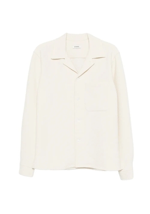 SANDRO polo-collar pocket shirt jacket - White