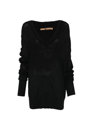 John Galliano Pre-Owned 2000s V-neck wool sweater - Black