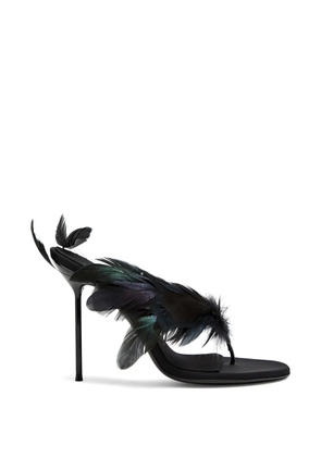 Paris Texas Lidia feather sandals - Black