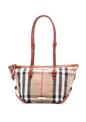 Burberry Pre-Owned 2000-2017 Small House Check Canvas Bridle Salisbury tote bag - Brown