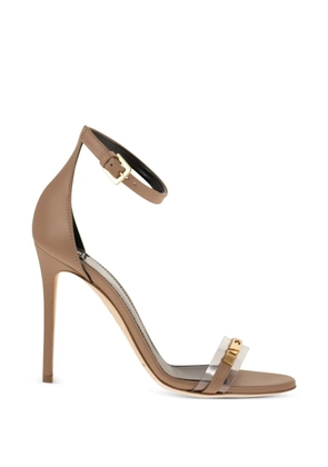 Elisabetta Franchi ankle-strap leather sandals - Neutrals