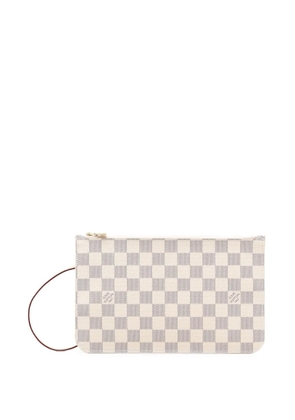 Louis Vuitton Pre-Owned 2019 Damier Azur Neverfull MM pouch - White