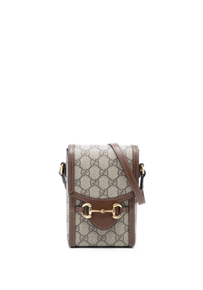 Gucci Pre-Owned 2000-2015 Mini GG Supreme Horsebit 1955 crossbody bag - Brown