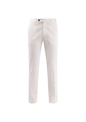 PT Torino metal charm flap trousers - White