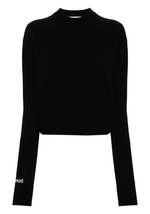 Sportmax intarsia-logo sweater - Black