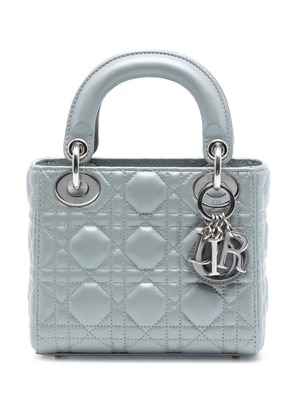 Christian Dior Pre-Owned 2018 Mini Lambskin Cannage Lady Dior satchel - Grey