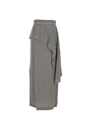 Tela striped midi skirt - Grey