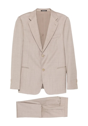Emporio Armani notched-lapel single-breasted suit - Neutrals
