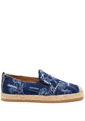 Hogan denim floral print espadrilles - Blue