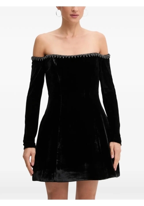Bardot Nadene off-shoulder embellished-trim minidress - Black