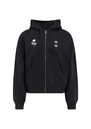 Willy Chavarria x adidas embroidered hooded hoodie - Black