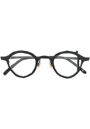 MASAHIROMARUYAMA strap-detail round glasses - Black