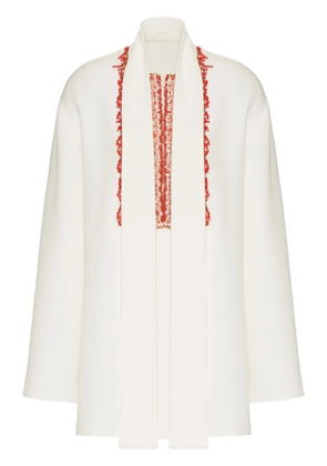Valentino Garavani Cady Couture embroidered blouse - White