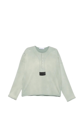 Kiko Kostadinov sargo long-sleeve henley T-shirt - Green