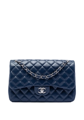 CHANEL Pre-Owned 2011 Jumbo Classic Caviar Double Flap shoulder bag - Blue