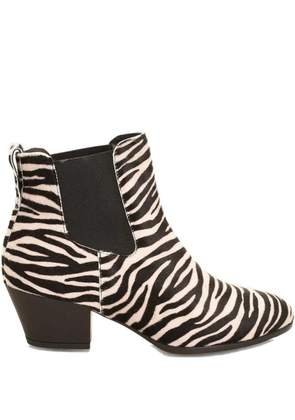 Hogan 55mm zebra-print Chelsea boots - Black