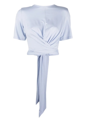 Ba&Sh Yay short-sleeve tied T-shirt - Blue