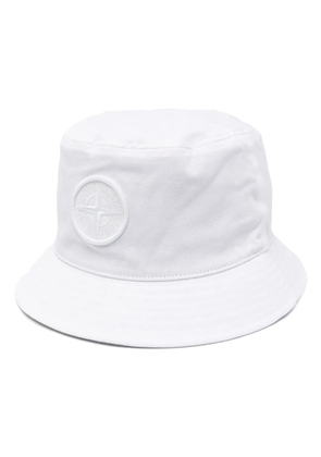 Stone Island Compass-motif bucket hat - White