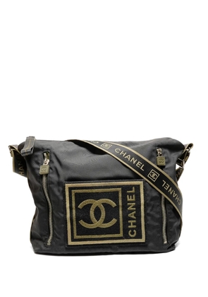 CHANEL Pre-Owned 2005-2006 logo-patch messenger bag - Black