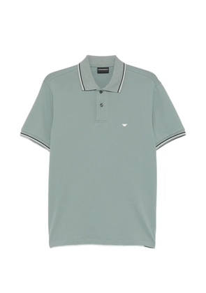 Emporio Armani tipped cotton polo shirt - Green