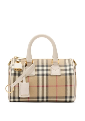 Burberry mini check bowling bag - Neutrals