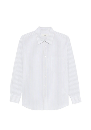 DUNST striped-pattern chest-pocket shirt - White