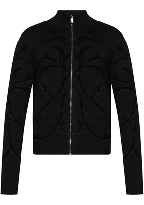 Versace zip-up cardigan - Black