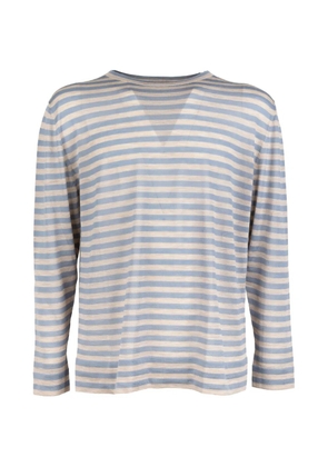Malo striped knitted sweatshirt - Blue