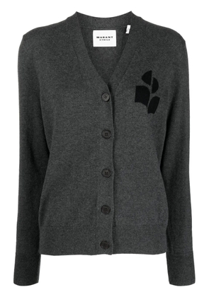 MARANT ÉTOILE Karin logo-intarsia cardigan - Grey