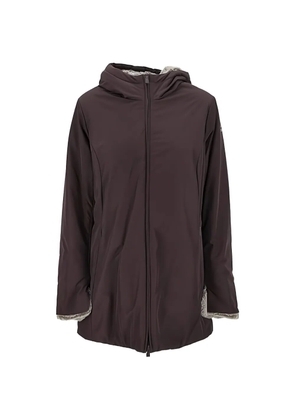 SUNS Marmolada hooded fur-lined coat - Brown