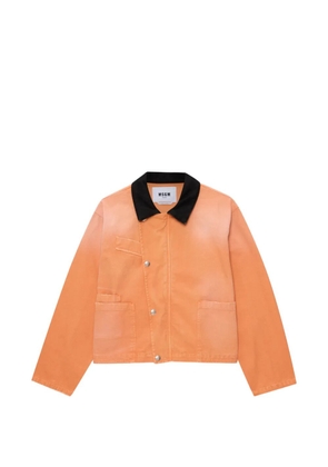 MSGM collared denim jacket - Orange