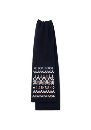 LOEWE patterned scarf - Blue