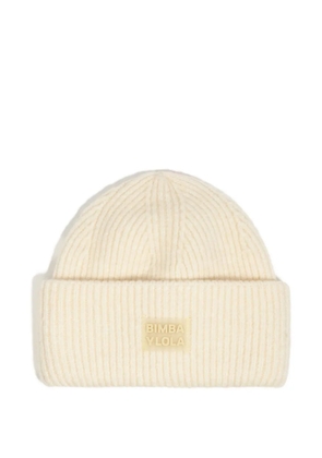 Bimba y Lola logo-patch beanie - Neutrals