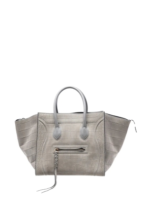Celine Pre-Owned 2012 Medium Croc Embossed Leather Luggage Phantom tote bag - Grey
