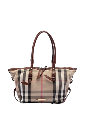 Burberry Pre-Owned 2000-2017 Small House Check Canvas Bridle Salisbury tote bag - Brown