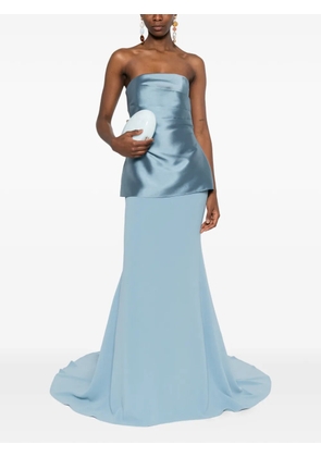 Solace London Alia strapless maxi dress - Blue