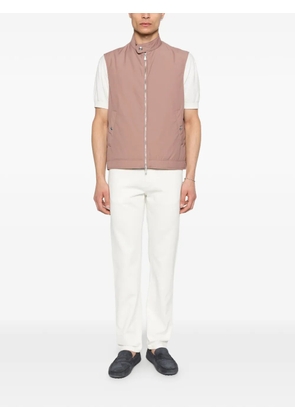 Eleventy zip pocket gilet - Pink