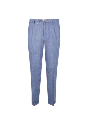 Barba Roma pleated trousers - Blue