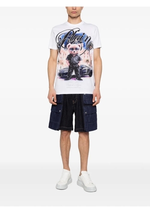 Philipp Plein teddy-print crew-neck T-shirt - White
