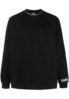 Pleasures embroidered raglan-sleeve sweatshirt - Black
